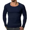 Herentruien herfst winter gebreide trui mannen lange mouw gestreepte truien solide slanke fit heren pullover sueter hombre 220817