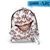 HBP 3D Joker Halloween Backpack Student Bag Bag Oxford Clothy Style Schoolbag 220804