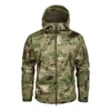 Mege Marka Kamuflaj Askeri Erkekler Kapşonlu Ceket Cilt Softshell ABD Ordusu Taktik Palto Çok Hakkili Woodland A-Tacs AT-FG T220816
