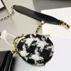 2022SS F/W Womens Classic Mini Flap Lock Lock Bags Phone Holder Bags Black Matelasse Matelasse Crossbody مع Tweed Coin Pocket 15x10cm