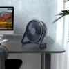 USB Şarj Edilebilir Masa Fanı 2 Hızlar Ana Masa Masa Masaüstü Soğutma Fanı için Taşınabilir