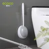 Ecoco Siliconenborstel Kop Toiletborstel Snel aftapreinigingsgereedschap voor toiletwand gemonteerd huishouden WC Badkameraccessoires 220624