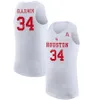 NCAA College Houston Cougars Basketball 12 Tramon Mark Jersey 5 Cameron Tyson 34 Hakeem Olajuwon 44 Elvin Hayes 22 Clyde Drexler University Custom Name Number