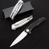 NOUVEAU Z0707 Flipper Pliage Couteau D2 Satin Blade G10 avec poignée en acier inoxydable Pouions à poket Open Fast Open Couteaux 3 poignées Cololrs