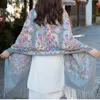 Boinas estilo étnico Cashmere Cotton Sconse Retro Temperament Wild Travel Camping Camping com ar-condicionado Shawl bordado Warm sp307