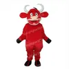 Hallowee Red Cow 마스코트 의상 만화 애니메이