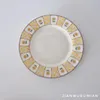 Placas pratos prato criativo de cerâmica de cozinha japonês servindo porcelana jantar sobremesa nórdica Assiette Ceramique queijo dl60pz