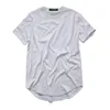 Erkek Tişörtler Pamuk Sokak Giyim Hip Hop Moda Genişletilmiş Uzun Çizgi Tişört Serin Punk Twag Harajuku Rock Homme Tshirt TX145 RMEN'ler