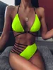 Splice Luipaard Badpak Hoge Taille Bikini Vrouwen Badmode Tweedelige set Sexy Bader Badpak Asymmetrisch Pak Zwemmen W220425