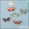 Pinos broches j￳ias inseto animal liga animal desenho animado colorf butterfly esmalte os pinos de lapela unissex lua estrela olho cor cor cor de cortes