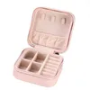 Travel Jewelry Box Organizer PU Leather Display Storage Case for Necklace Earrings Rings Small Jewellery Holder Gift Cases