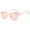 Lunettes de soleil mode filles arc métal cadre enfants lunettes enfants lunettes de plein air fête lunettes mignon Style Sun6139936