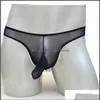 ゲイメンズトーン下着透明メッシュペニススリーブ凸部G弦ホムJockstrap S1015ドロップデリバリー2021 BROHSSPANTIES S