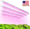 T8 LED Grow Lights 2ft 80W(4 * 20W) Full Spectrum High Output Plant Light Fixture for Indoor Plants Seedling Sunlight Replacement Linkable