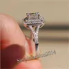 Cluster Rings Fashion 925 Sterling Silver Network Vintage Pave Setting Square Diamond Wedding Per le donne Timbro gioielli 10KTCluster Rita22