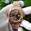 Новая версия металлические часы для мужчин 228235 Brown Dial 40 мм ETA 2813 Движение Автоматические 18 -километровые мужские часы мужские часы для мужчин