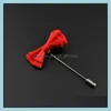 Stift broscher smycken band båge lapel blomma rose handgjorda boutonniere brosch stift mens tillbehör stift 0407w droppleverans 2021 d9xmz