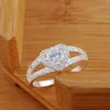 925 Sterling Silver Elegant Heart Aaa Zircon Ring Classic for Women Fashion Wedding Compling Party Gift Jewelry Jewelry