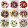 Artificial Peony Flower Wreath for Front Door 40cm Diameter Vintage Blooming Silk Peonies Wedding Home Decor