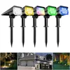 مصابيح شمسية قابلة للتعديل تسليط الضوء على 3000K 4000K 6000K RGB Green Blue Garden Light IP65 Super Bright Light Light