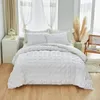 Bedding Sets Solid Color Seersucker Fabric Set Nordic Bed Cover 90 105 135 150 Duvet 200x200 For Home BedroomBedding