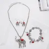 Oorbellen ketting mode Afrikaanse sieraden sets voor vrouwen vintage zilveren kleur olifant hanger armbanden sieraden giftearrings Earl22