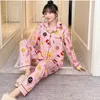Autumn Sailor Moon Print Women's Pyjamas Set Pink Long Sleeve Sweet Sleepwear Female Winter Fashion Ladies 2Piece Nightie 201105