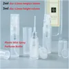 5 ml 10 ml witte mini airless lotion pompfles 2 ml 3 ml plastic glazen mist spuit spuitbevestig monster flessen flesjes ovale lippenbalsem zwarte deksels