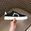 Designer Gancini Casual Canvas Buty mężczyźni Białe skórzane trenery gumowe swobodne sporty na zewnątrz komfortowy deskorolka spacery