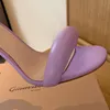 A113 Sandaler Gianvito Rossi Designers äkta läder Zip Stiletto Heel Rom Womens Dress Shoes Fashionable Bekväm 10,5 cm High Heeled Des ed