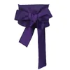 Ceintures Satin tissu large ceinture de taille pour femmes violet bleu rose bandage auto-œuvre robe dames minceantes