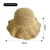 Breda randen hattar kvinnor diskett strand hatt vikbar kupol solskydd mjuk hink mössa utomhus mössor all-match kort för semester nov99 över hela landet