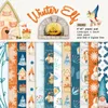 Hediye Sargısı Noel Gnome 24 Sayfa 6 "x6" Scrapbooking Tasarım Desenli Kağıt Paketi El yapımı zanaat arka plan pedi alinacraftgift gif