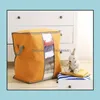 Säsong Quilt Kläder Förvaringsväska Tjock Non Woven Portable Garderob Space Saver Folding Damm Box Pillow Blanket Sängkläder Inventory Drop Delive