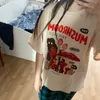 Katoen materiaal retro abrikoos champignon schattig t shirts oneck casual zomer vrouw t -shirts mode streetwear kawaii kleren 220526