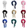 Donne in raso Solido cappello da sonno per sonnotte per sonno Cap tana cravatta per capelli cupere cofano notturno berretto unisex taps turbante riccio di capelli jy1188