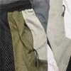 T-shirt z krótkim rękawem z boku kieszenie na suwaki patchworkowe bryczesy spodnie dresowe kith siatka oddychająca szorty
