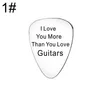 Keychains Stainless Steel Guitar Picks Musical Instrument Accessories Europe And America DAD SON PICK Lettering Logo Glossy MatteKeychains