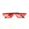 Groothandel zonnebril Pixelated Men Women Merk feestje Leukglazen Mozaïek UV400 Vintage Eyewear unisex cadeau speelgoedglazen