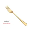 Wed dinnerware guld rostfritt bestick Bestick sked kniv gaffel diskmaskin säker