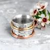 Anelli a grappolo Anelli a tre colori placcati turchese vintage per anello gemma americano europeo maschile e femminile Toby22