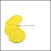 Mats Pads Table Decoration Accessories Kitchen Dining Bar Home Garden Ll Sile Coasters 10Cm Non-Slip Cup Coaster Hea Dhj3T