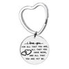 Keychains Europe And America Fashionable Stainless Steel Round Keychain I Love You Couple Simple Letter DIY Can Be Customizable Wholesale En