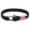 Charm armband marinen stil sport camping fallskärmsladd män med rostfritt stål bocka spänne pulseira sl088charm charmcharm