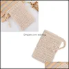 Natural Exfoliating Mesh Soap Saver Sisal Bag Pouch Holder For Shower Bath Foaming And Drying Da647 Drop Delivery 2021 Brushes Sponges Sc