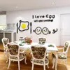 Naklejki ścienne jajka 3D naklejka lodówka dekoracja powierzchniowa restauracja kuchnia tło akrylowy salon