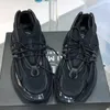 2022 new spring and summer mens or womens bullet shoes distinguished fashion trend ultra-thick sole UFO shape all black top designer sneakers