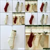 Noel Süslemeleri Festival Partisi Malzemeleri Ev Bahçesi Deniz Örgü Çorap 46cm Hediye Stocking-Christmas Xmas Stockings Tatil Stoc