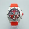 Orologio da uomo di lusso Giappone Super Quartz Endurance Pro Cronografo 44mm Avenger Hurricane Cinturino in caucciù rosso Cassa in acciaio 1884 Orologi da uomo Hardex