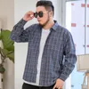 Men's Dress Shirts Arrival Fashion Cotton Smart Casual Plaid Men Long Sleeve Super Large Plus Size 2XL3XL4XL5XL6XL7XL8XL9XL10XLMen's Vere22